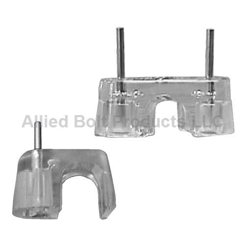 RG-11 CLEAR LEXAN CABLE CLIP WITH 1 (.90" NAIL)